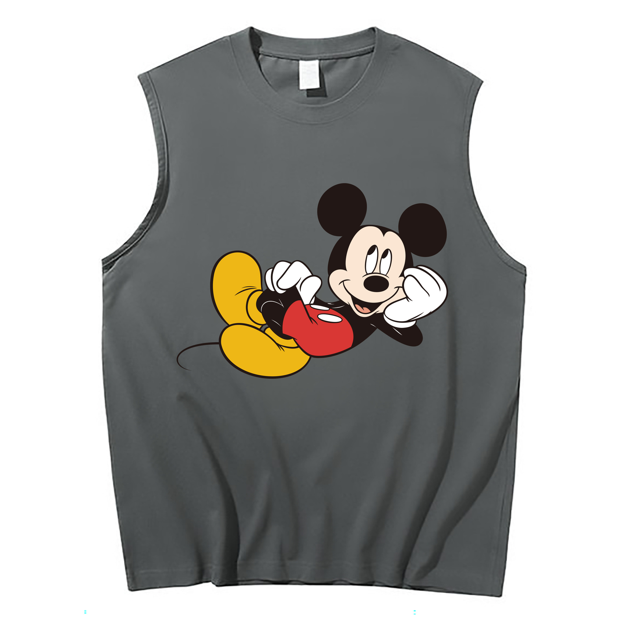 ミッキーマウス Mickey Mouse コットン100％タンクトップ（フロントプリント）